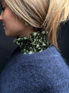 Col réversible - Broderie / Kaki