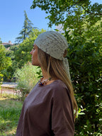 Bandana à nouer dentelle céladon