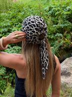 Bandana à nouer dentelle noir à motif