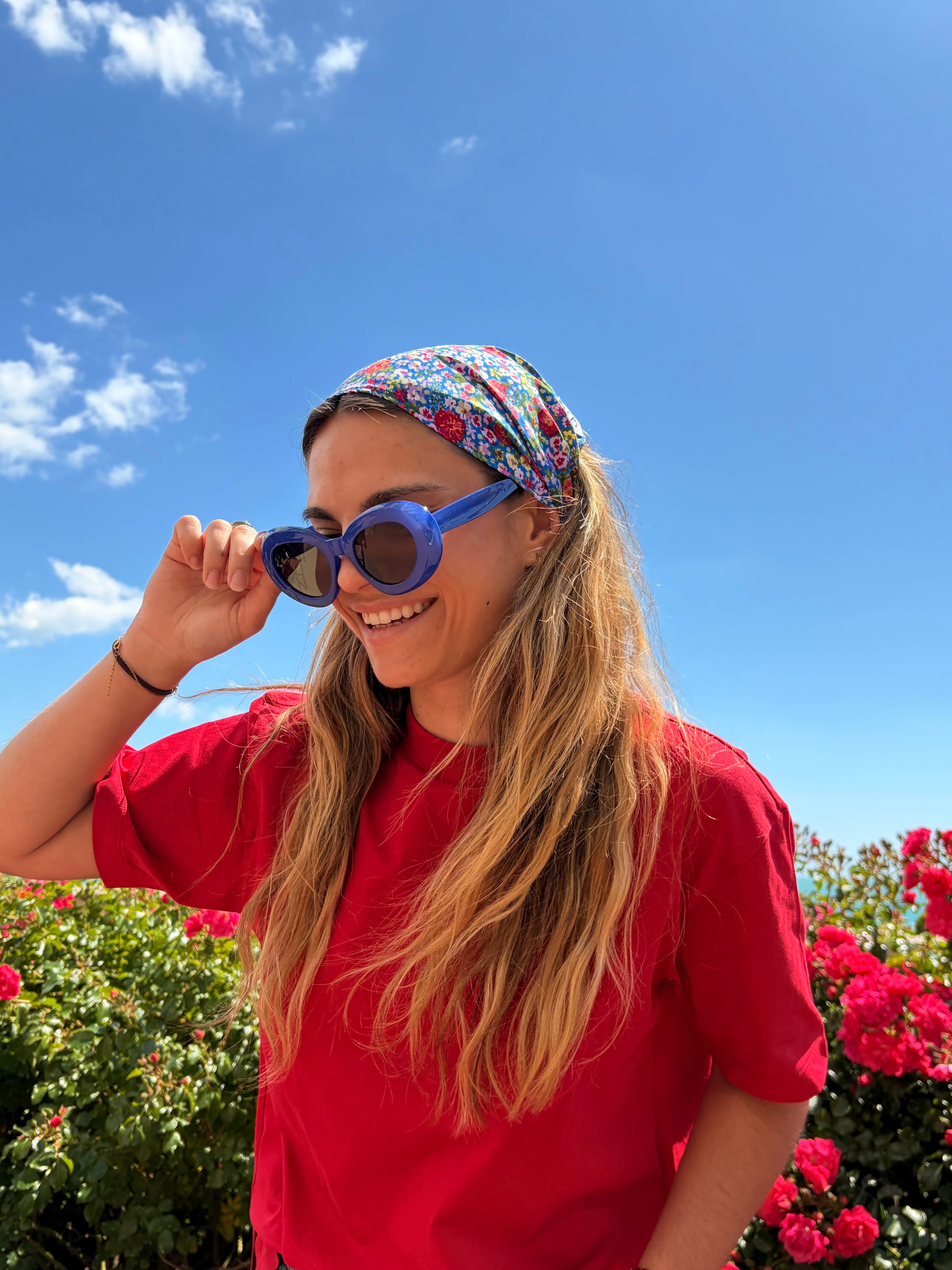 Bandana Fleurs rouges