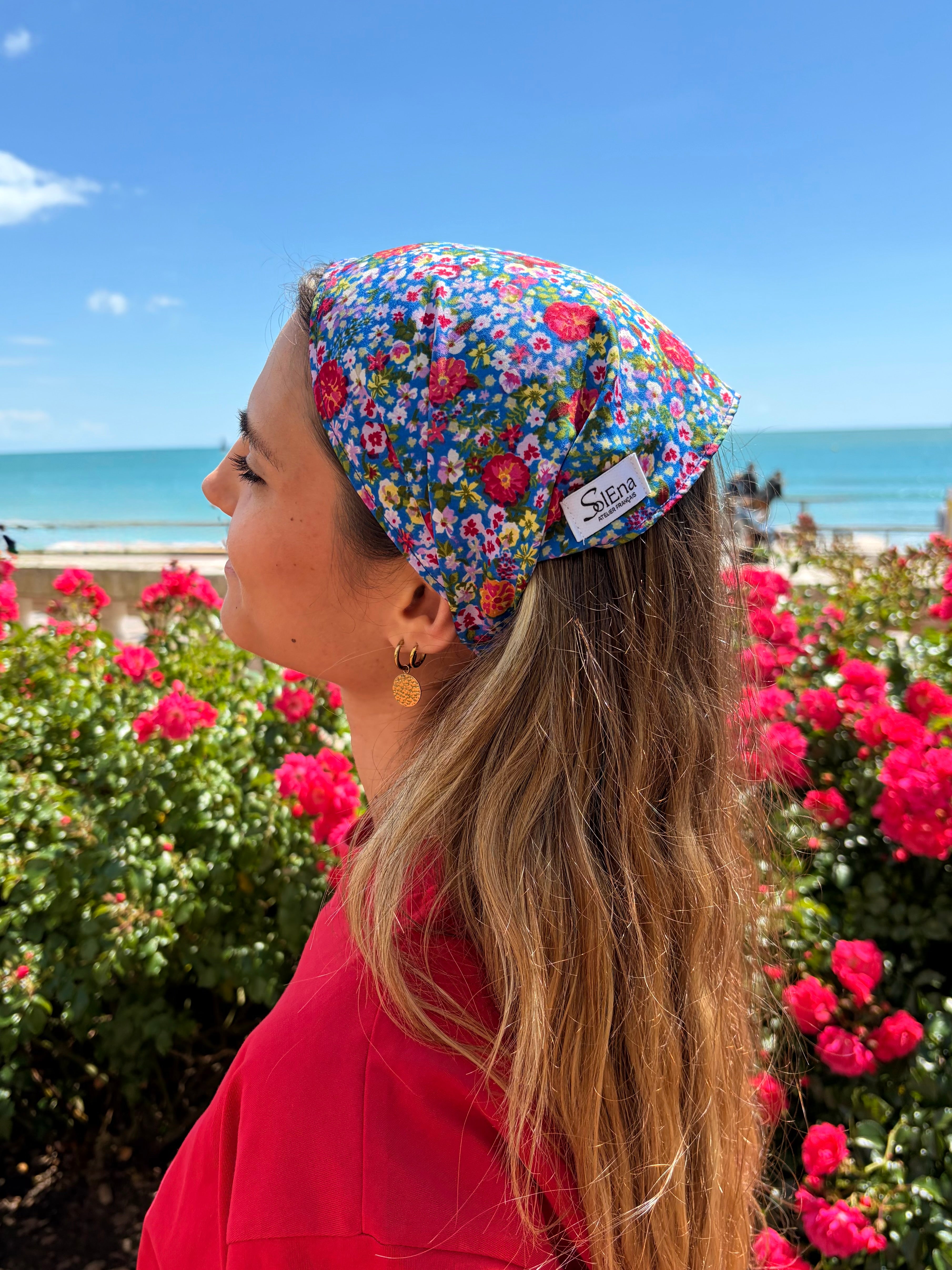 Bandana Fleurs rouges